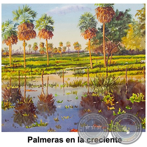 Palmeras en la creciente - Obra de Emili Aparici